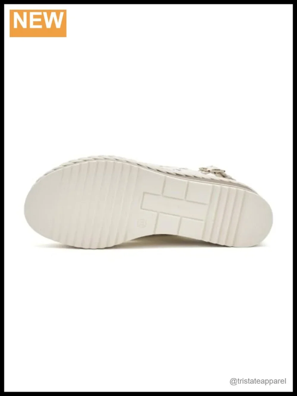 Leather Waterproof Slingback Wedge Sandal with Braided Buckle
